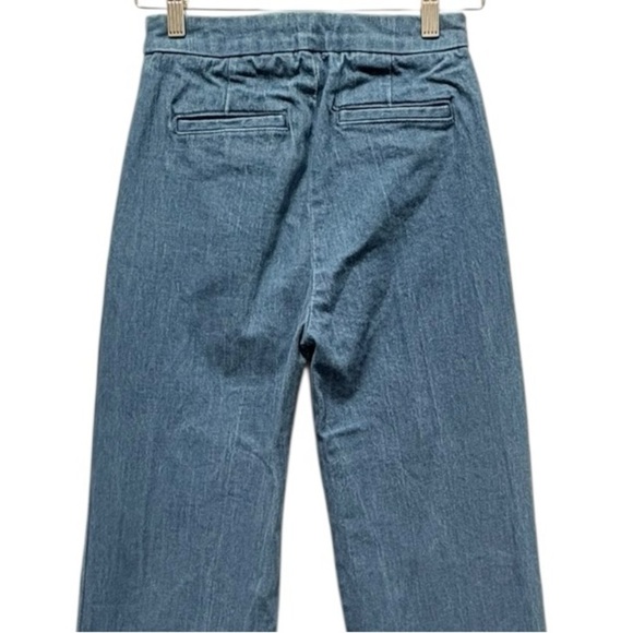 Sezane Dan Denim Wide Straight Leg Trouser Pants Size 34 US 2 - Picture 6 of 10